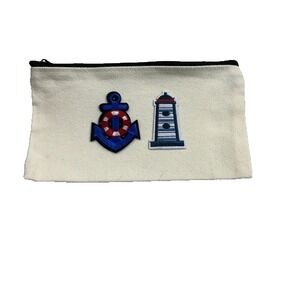 NEW custom-made canvas ZIPPER POUCH bag 8X4.5 inches adults kids patches